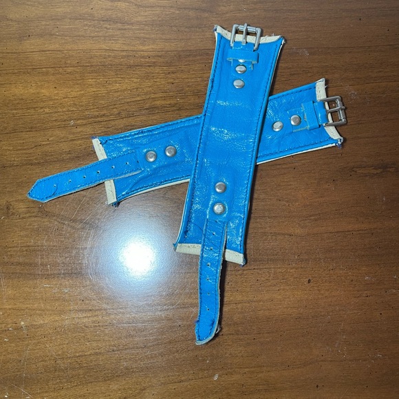 Electric Blue Handmade Leather Cuffs ⚡️💙 - Picture 6 of 6